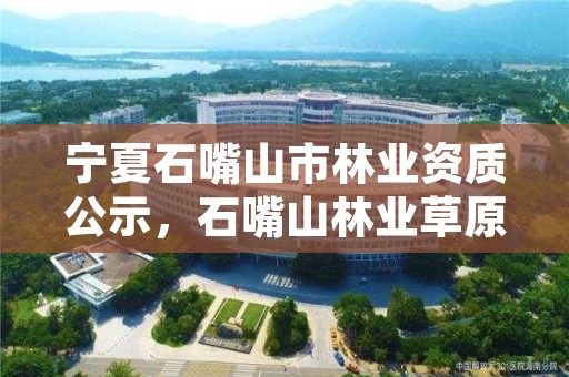 宁夏石嘴山市林业资质公示,石嘴山林业草原局领导班子