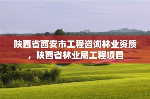 陕西省西安市工程咨询林业资质，陕西省林业局工程项目