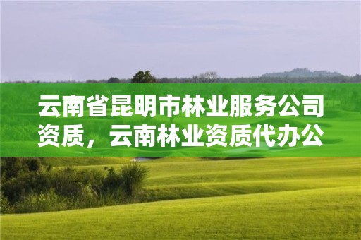 云南省昆明市林业服务公司资质,云南林业资质代办公司