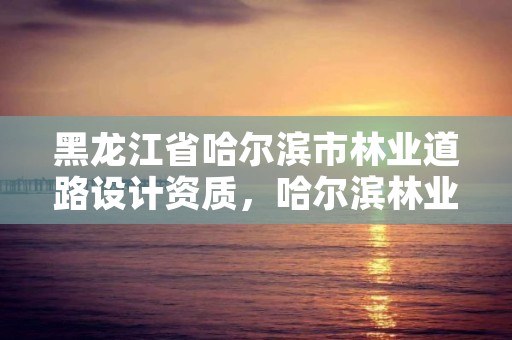 黑龙江省哈尔滨市林业道路设计资质,哈尔滨林业公司