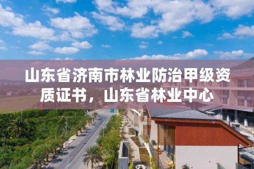 山东省济南市林业防治甲级资质证书，山东省林业中心