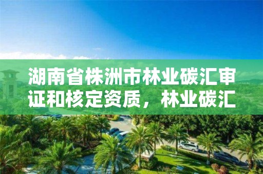 湖南省株洲市林业碳汇审证和核定资质,林业碳汇项目开发交易指南