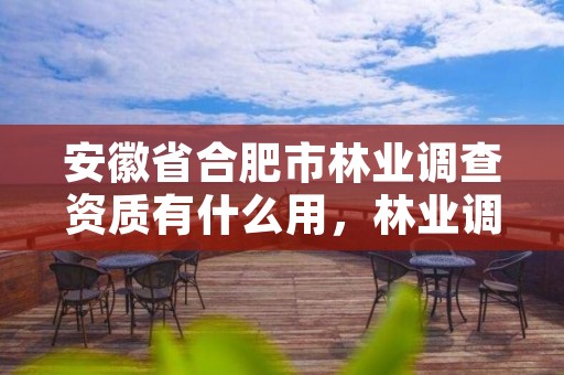 安徽省合肥市林业调查资质有什么用，林业调查资质查询