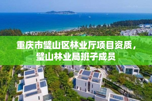 重庆市璧山区林业厅项目资质,璧山林业局班子成员