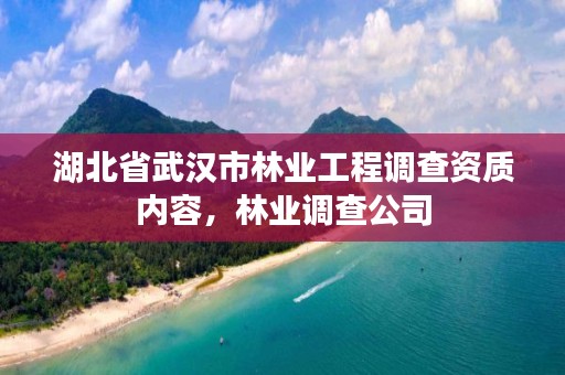 湖北省武汉市林业工程调查资质内容,林业调查公司
