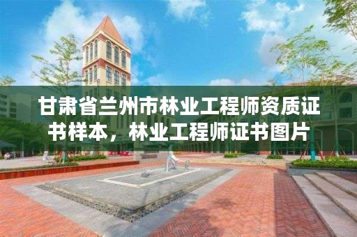 甘肃省兰州市林业工程师资质证书样本,林业工程师证书图片