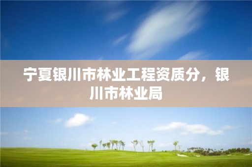 宁夏银川市林业工程资质分,银川市林业局