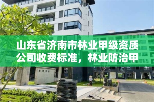 山东省济南市林业甲级资质公司收费标准,林业防治甲级资质证书