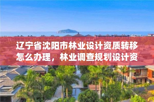 辽宁省沈阳市林业设计资质转移怎么办理，林业调查规划设计资质证书转让