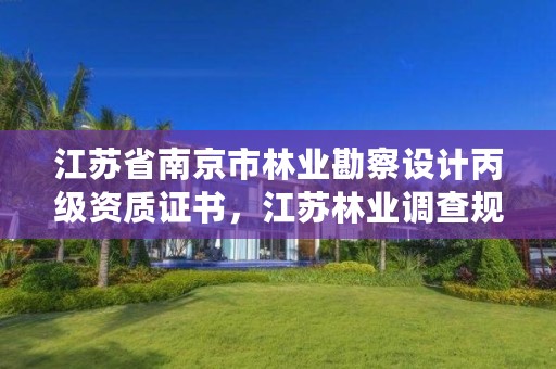 江苏省南京市林业勘察设计丙级资质证书,江苏林业调查规划设计资质