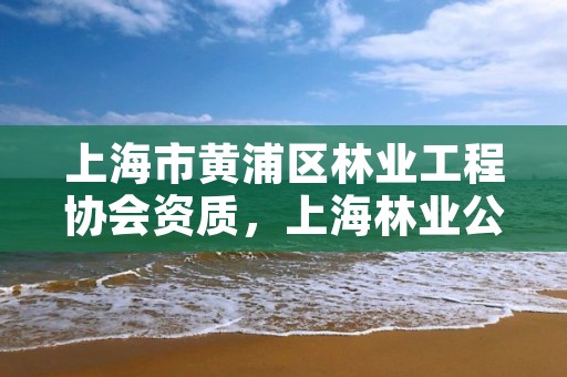 上海市黄浦区林业工程协会资质,上海林业公司