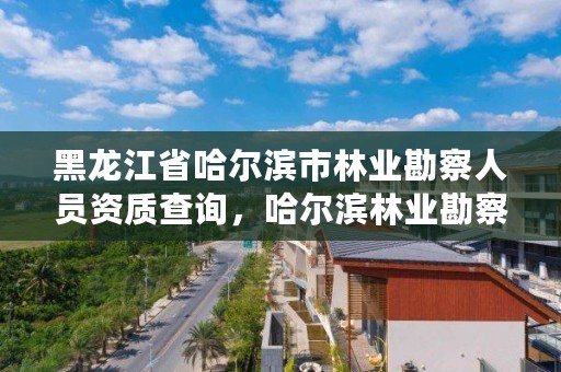 黑龙江省哈尔滨市林业勘察人员资质查询,哈尔滨林业勘察设计院