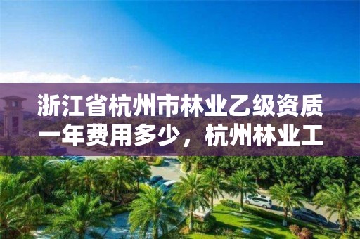 浙江省杭州市林业乙级资质一年费用多少,杭州林业工程师