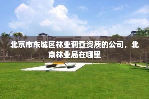 北京市东城区林业调查资质的公司,北京林业局在哪里