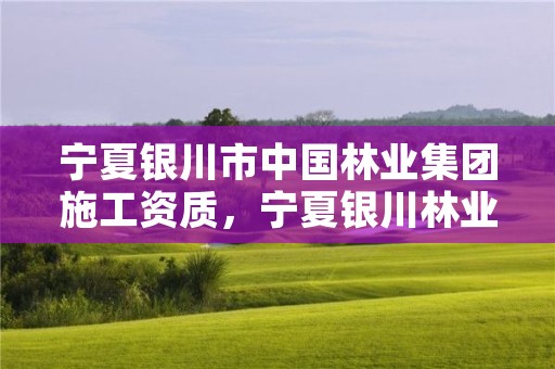 宁夏银川市中国林业集团施工资质,宁夏银川林业局