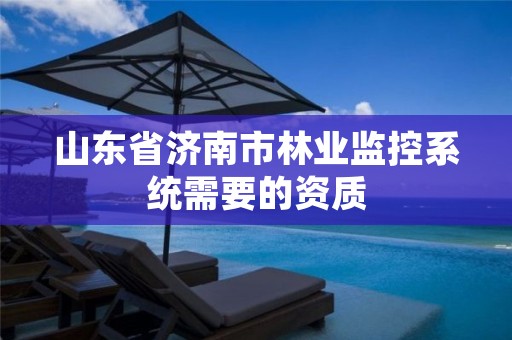 山东省济南市林业监控系统需要的资质