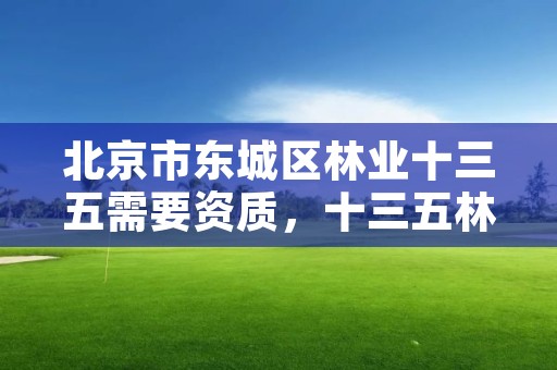 北京市东城区林业十三五需要资质,十三五林业发展规划