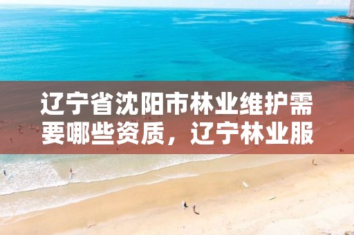 辽宁省沈阳市林业维护需要哪些资质,辽宁林业服务有限公司