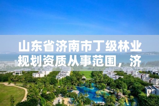 山东省济南市丁级林业规划资质从事范围，济南市林场是什么级别的