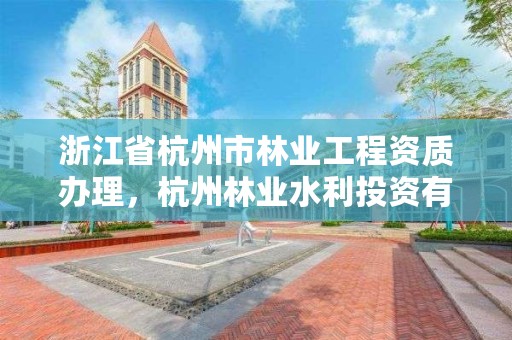 浙江省杭州市林业工程资质办理,杭州林业水利投资有限公司
