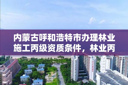 内蒙古呼和浩特市办理林业施工丙级资质条件,林业丙级资质业务范围