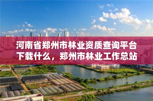 河南省郑州市林业资质查询平台下载什么，郑州市林业工作总站