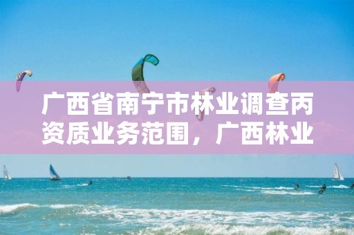广西省南宁市林业调查丙资质业务范围,广西林业调查设计有限公司