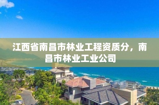 江西省南昌市林业工程资质分,南昌市林业工业公司