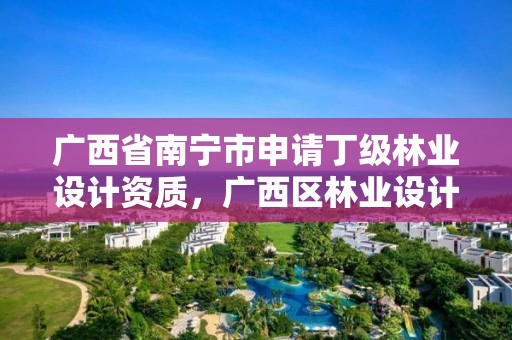 广西省南宁市申请丁级林业设计资质,广西区林业设计院