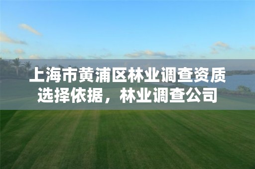 上海市黄浦区林业调查资质选择依据，林业调查公司