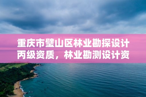 重庆市璧山区林业勘探设计丙级资质,林业勘测设计资质