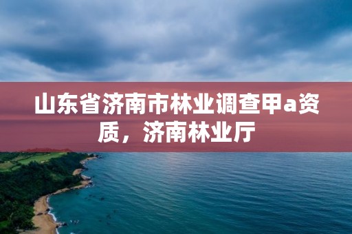 山东省济南市林业调查甲a资质,济南林业厅