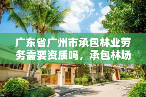 广东省广州市承包林业劳务需要资质吗，承包林场需要办什么证