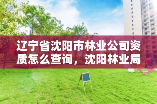 辽宁省沈阳市林业公司资质怎么查询，沈阳林业局
