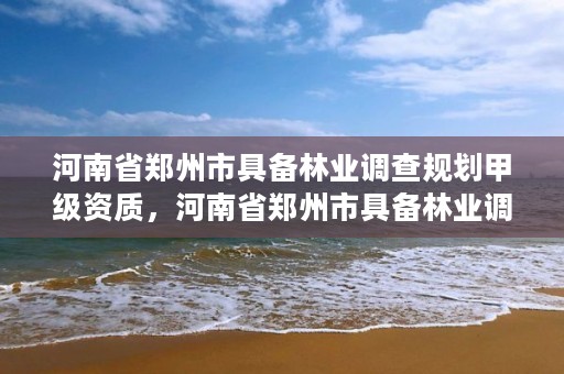 河南省郑州市具备林业调查规划甲级资质，河南省郑州市具备林业调查规划甲级资质的公司