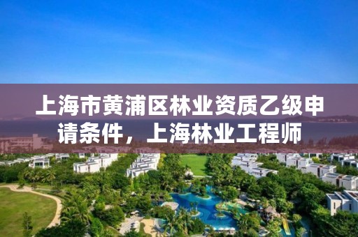 上海市黄浦区林业资质乙级申请条件,上海林业工程师