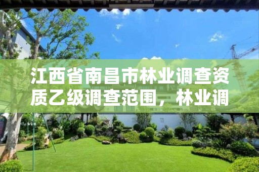 江西省南昌市林业调查资质乙级调查范围,林业调查乙级资质转让