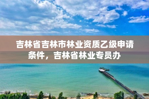 吉林省吉林市林业资质乙级申请条件，吉林省林业专员办