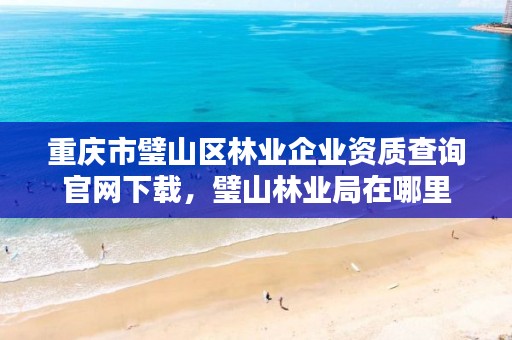 重庆市璧山区林业企业资质查询官网下载,璧山林业局在哪里