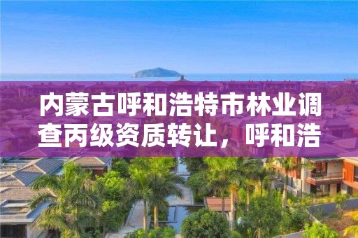 内蒙古呼和浩特市林业调查丙级资质转让,呼和浩特市林业和草原局二级单位有哪些