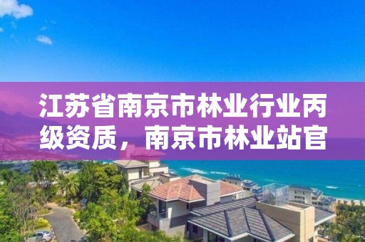 江苏省南京市林业行业丙级资质,南京市林业站官网