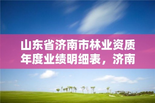 山东省济南市林业资质年度业绩明细表,济南林业局电话号码