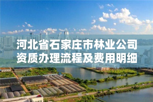河北省石家庄市林业公司资质办理流程及费用明细,石家庄林业管理员