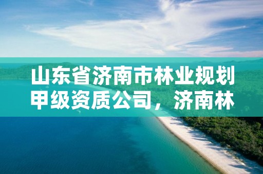 山东省济南市林业规划甲级资质公司,济南林业厅