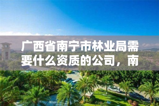 广西省南宁市林业局需要什么资质的公司,南宁林业厅在哪里