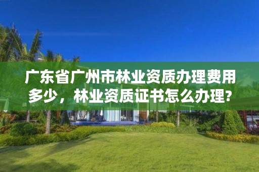 广东省广州市林业资质办理费用多少,林业资质证书怎么办理?
