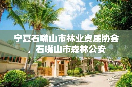 宁夏石嘴山市林业资质协会,石嘴山市森林公安