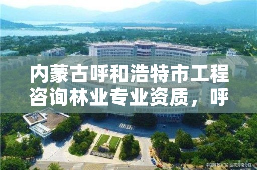 内蒙古呼和浩特市工程咨询林业专业资质,呼和浩特工程咨询公司