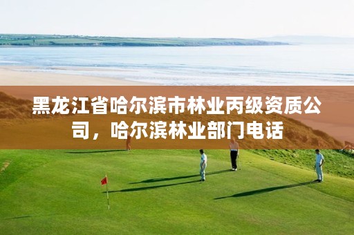 黑龙江省哈尔滨市林业丙级资质公司,哈尔滨林业部门电话