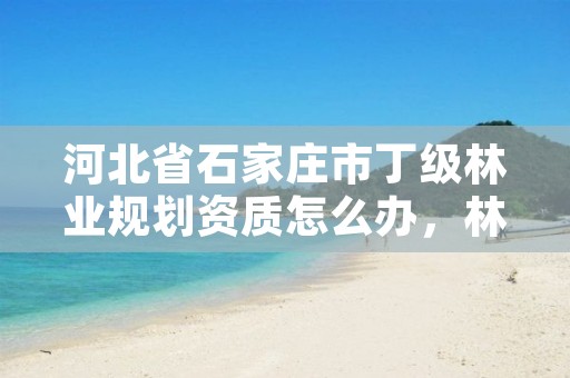 河北省石家庄市丁级林业规划资质怎么办,林业调查规划资质丙级和乙级的区别